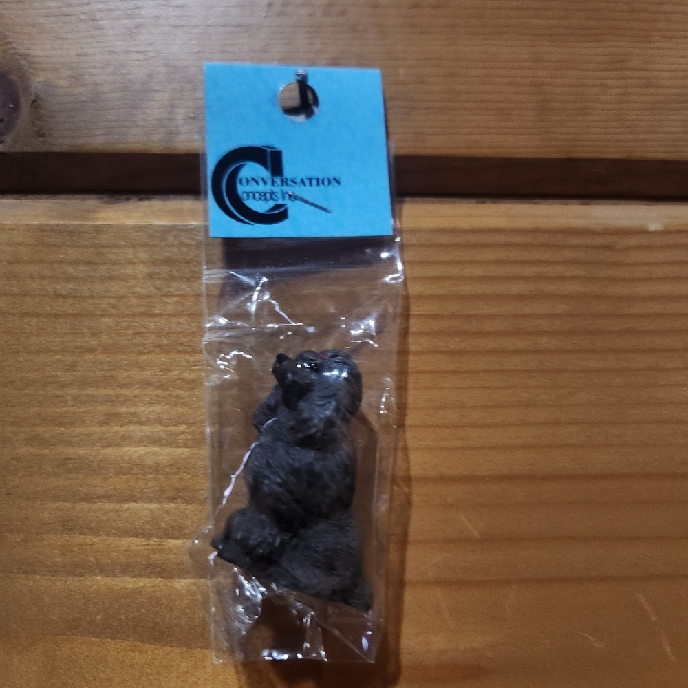 Conversation Concepts Vintage Chocolate Poodle Mini Dollhouse Figurine DTN-01E